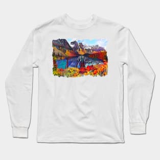 Moraine Lake and the Valley of the Ten Peaks Apparel Long Sleeve T-Shirt